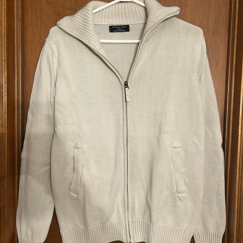 Zara Men's Zip-Up Sweater